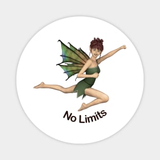 No Limits cute elf fairy faerie flying through air dragon wings Magnet